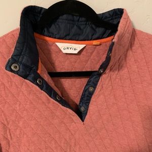 Orvis Womens Outdoor Quilted Snap Sweatshirt